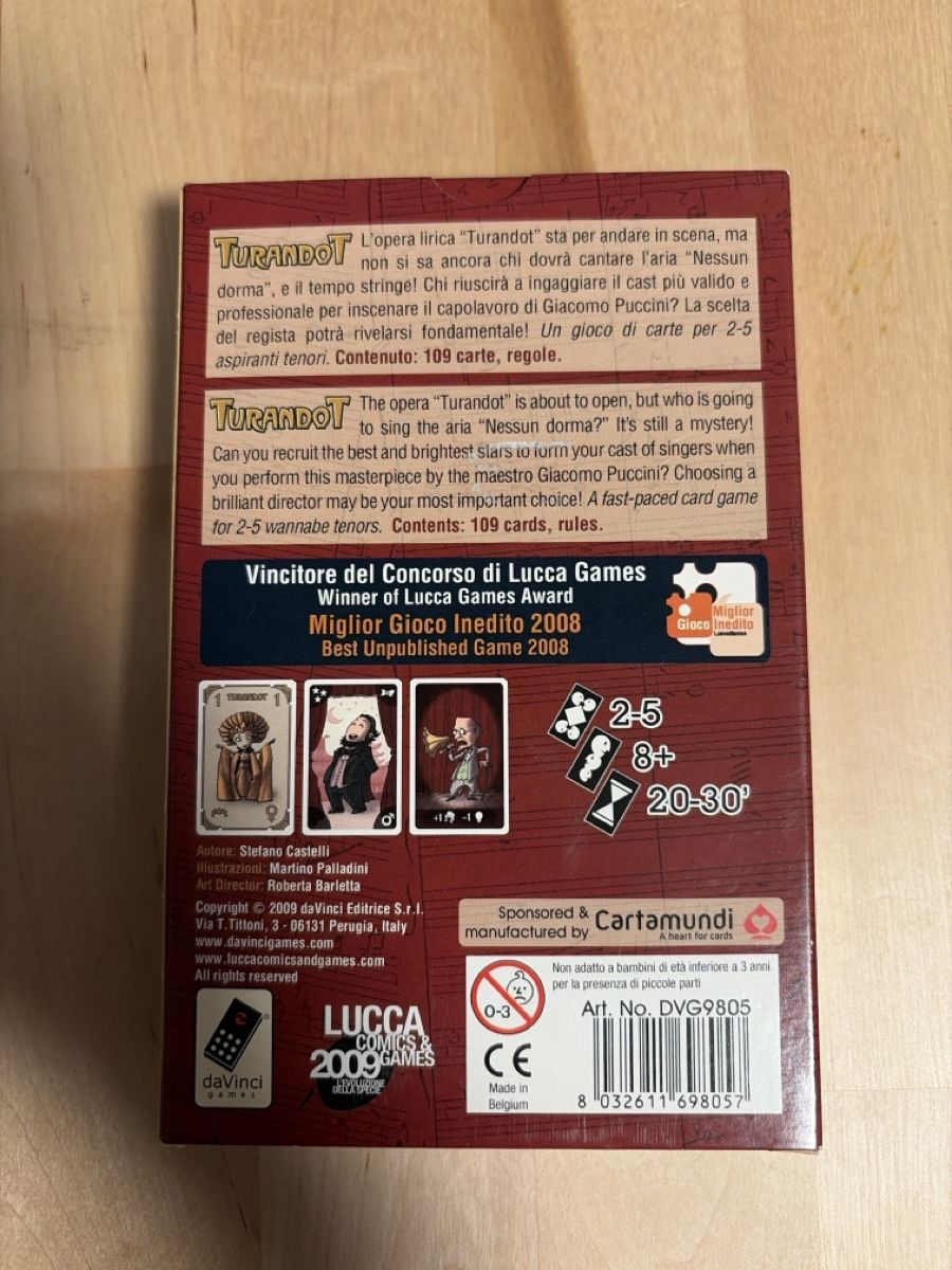 Giochi: Turandot: gioco edizione Lucca Comics and Games – Nuovo (secondo la descrizione) da Chiasso venduto da Chibichan 1