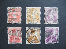 1907 / 1909 Helvetia Brustbild gestempelt, Lot 4