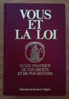 🇨🇭 Livre "Vous et la loi" Reader's Digest 1976 bon état
