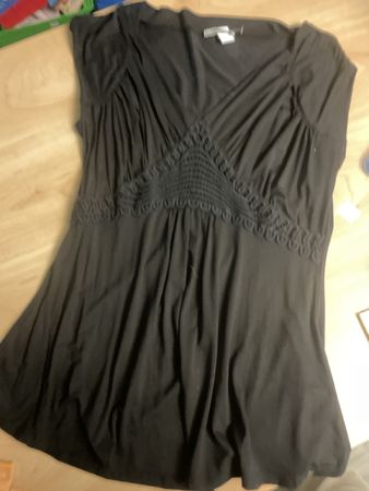 Schwarzes Schwangerschafts-Sommerkleid/Tunika Gr.  L