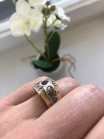Art Deco Ring,mit Rechnung,18 Karat Chrysoberyll, Diamanten
