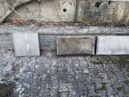 Massive Beton Platten Garten Feuerstelle