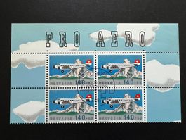 CH Viererblock Flug  ZNr. F49 FDC (4314)