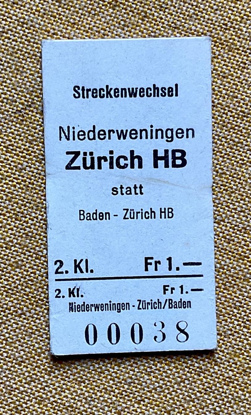 Biglietti: Altes Billett aus Karton – Usato da Endingen venduto da nathan05