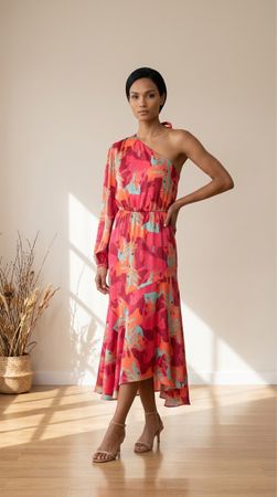 Aussergewöhnliches Sommerkleid mit Pferde Muster, Gr. S