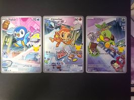 Pokemon Starter Piplup, Turtwig, Chimchar