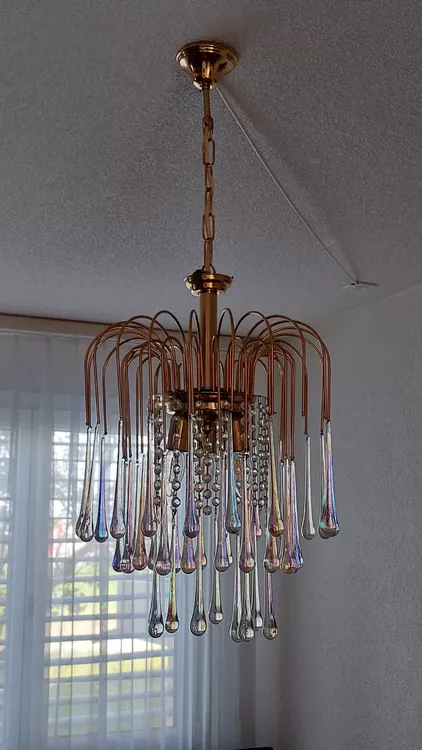 Moderne Lava Lampe Deckenleuchte – Acryl Kronleuchter In Verschiedenen Farben, 28cm | Deko Für Wohnzimmer, Bar, Hotel