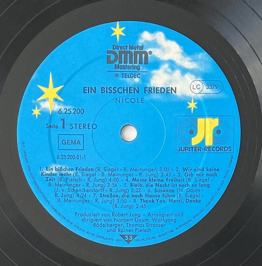 Dischi in vinile: Nicole, Ein bisschen Frieden – Usato da Flums venduto da Empe1 3