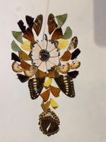 Mosaik Bild aus echten Schmetterlingsflügeln.14x30cm. Unikat