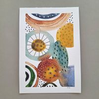 Aquarell Original Abstrakt - 14.5 x 20.5cm