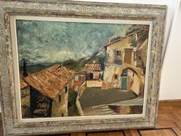 Ernst Paar, 1965, tableau à l’huile, village