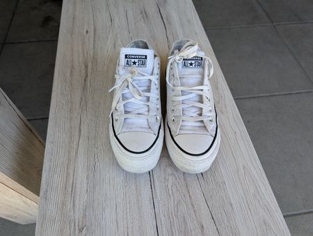 Converse All Star platform bianche, taglia 38