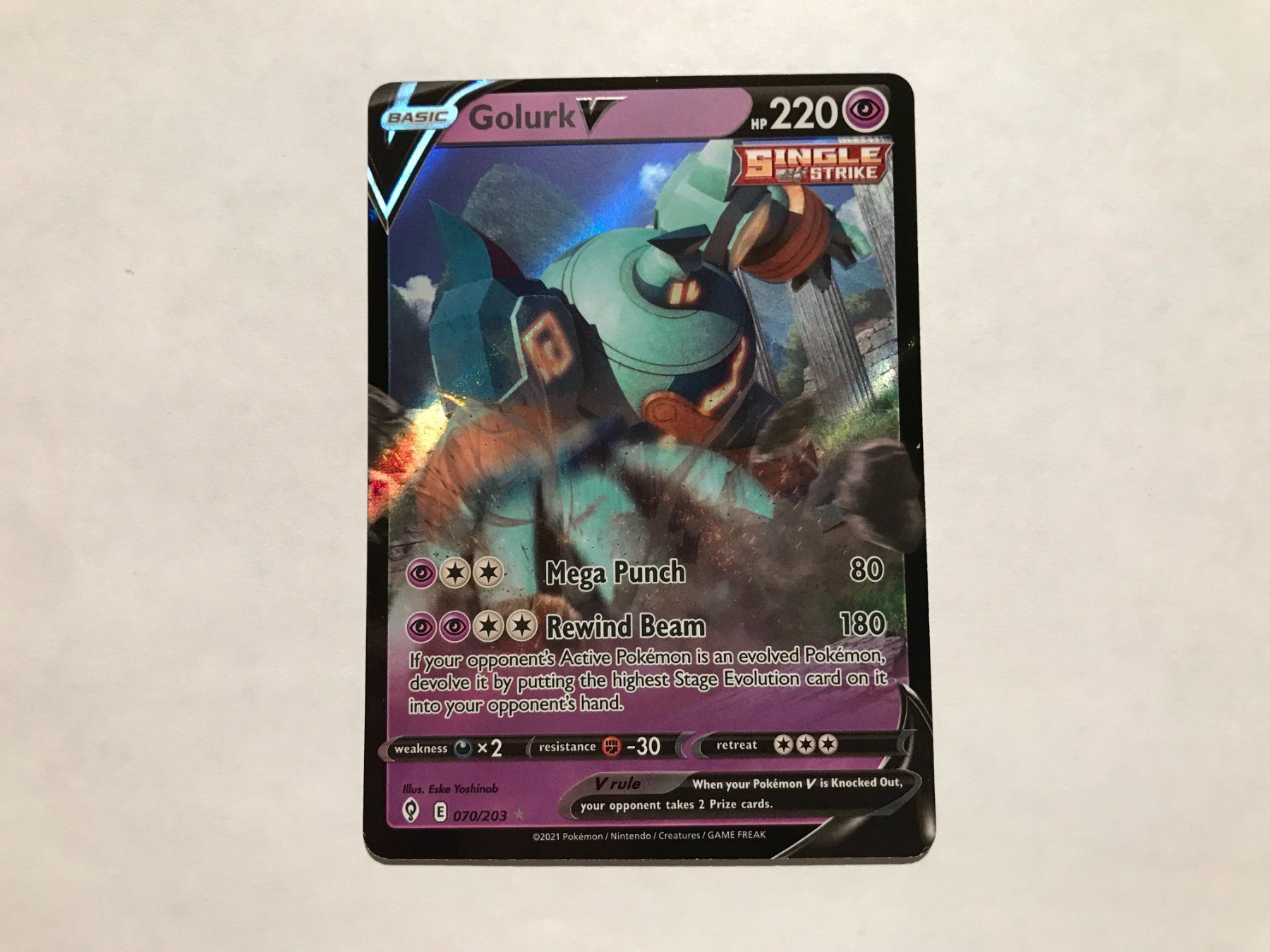 Pokémon Carte collezionabili: Golurk V EN – Usato da Hagendorn venduto da Pokecollectorch 1