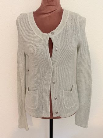 Street One Strickjacke Baumwolle hellgrau guter Zustand