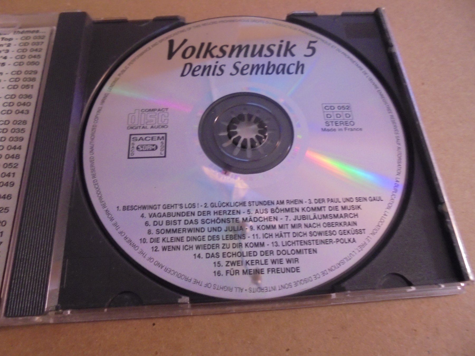 CDs: Denis Sembach " Volkmusik 5 " elsässischer schlager – Gebraucht aus Crissier von Promopost 2