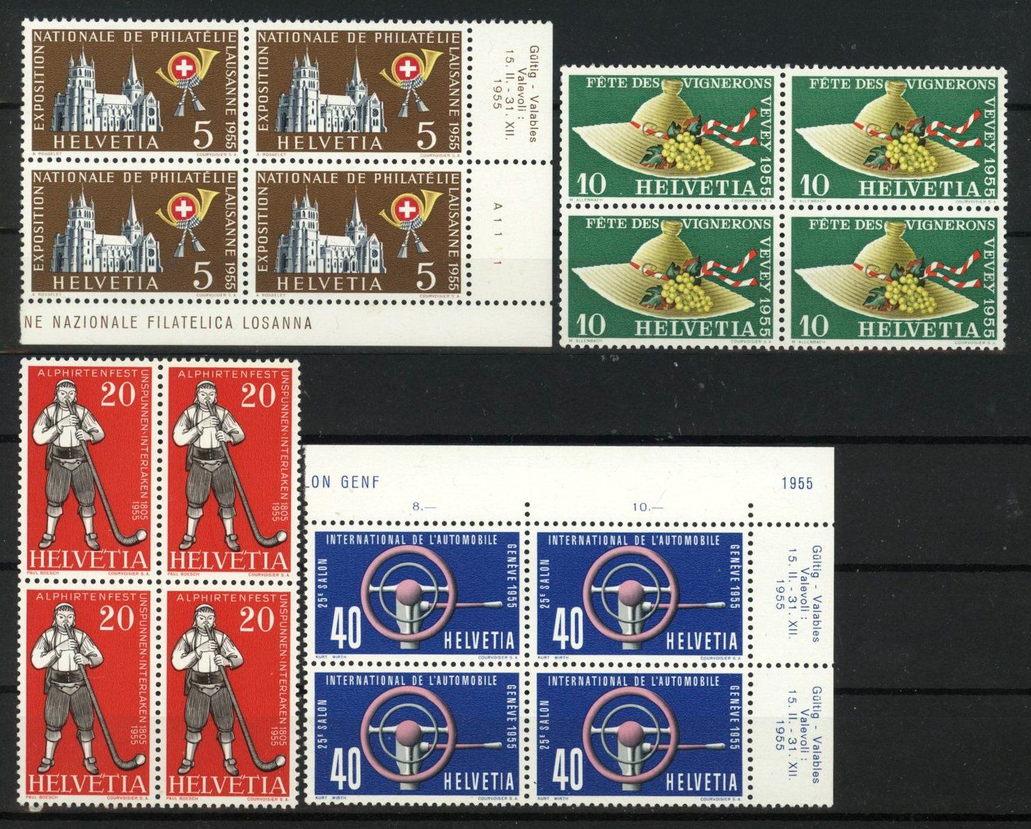 Tutti i francobolli: 1955, Werbe- und Gedenkmarken ** – Nuovo (secondo la descrizione) da Willisau venduto da Vollstempel