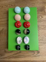 6 Paar Vintage Clip Ohrringe bunt