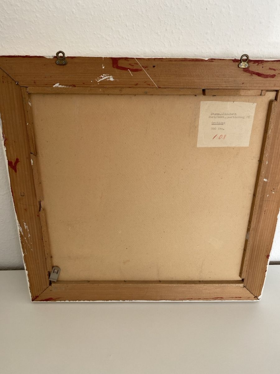 Gemälde: Original Gemälde von Stamm Elisabeth, Orchidee, Top! – Gebraucht aus Stein am Rhein von auk_p8q9 2