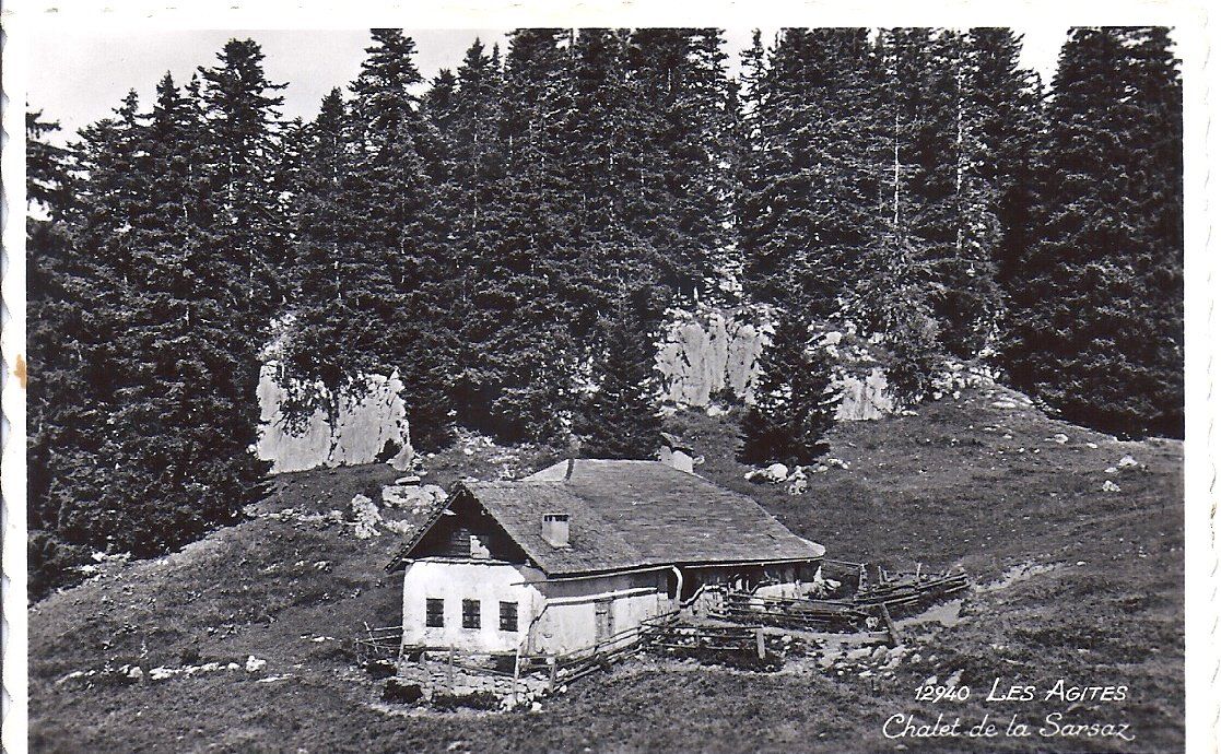 Cartoline postali: LES AGITES, chalet de la Sarsaz – Usato da Les Verrières venduto da Scampi0
