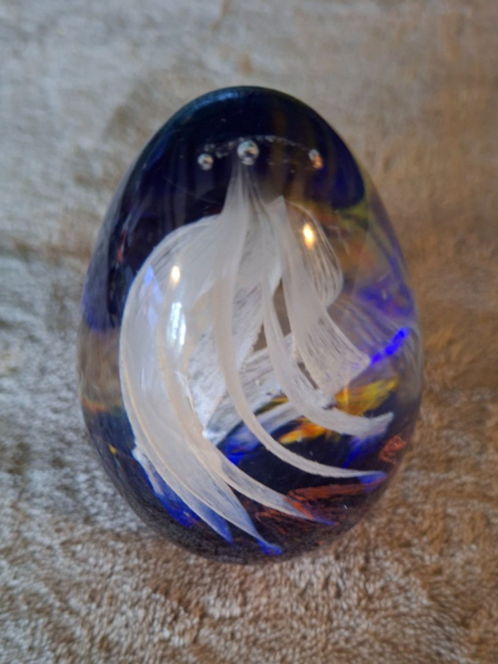 Murano Bicchieri: Paperwight-Briefbeschwerer, wundersschöne Eiform von Murano – Usato da Otelfingen venduto da silver-moon