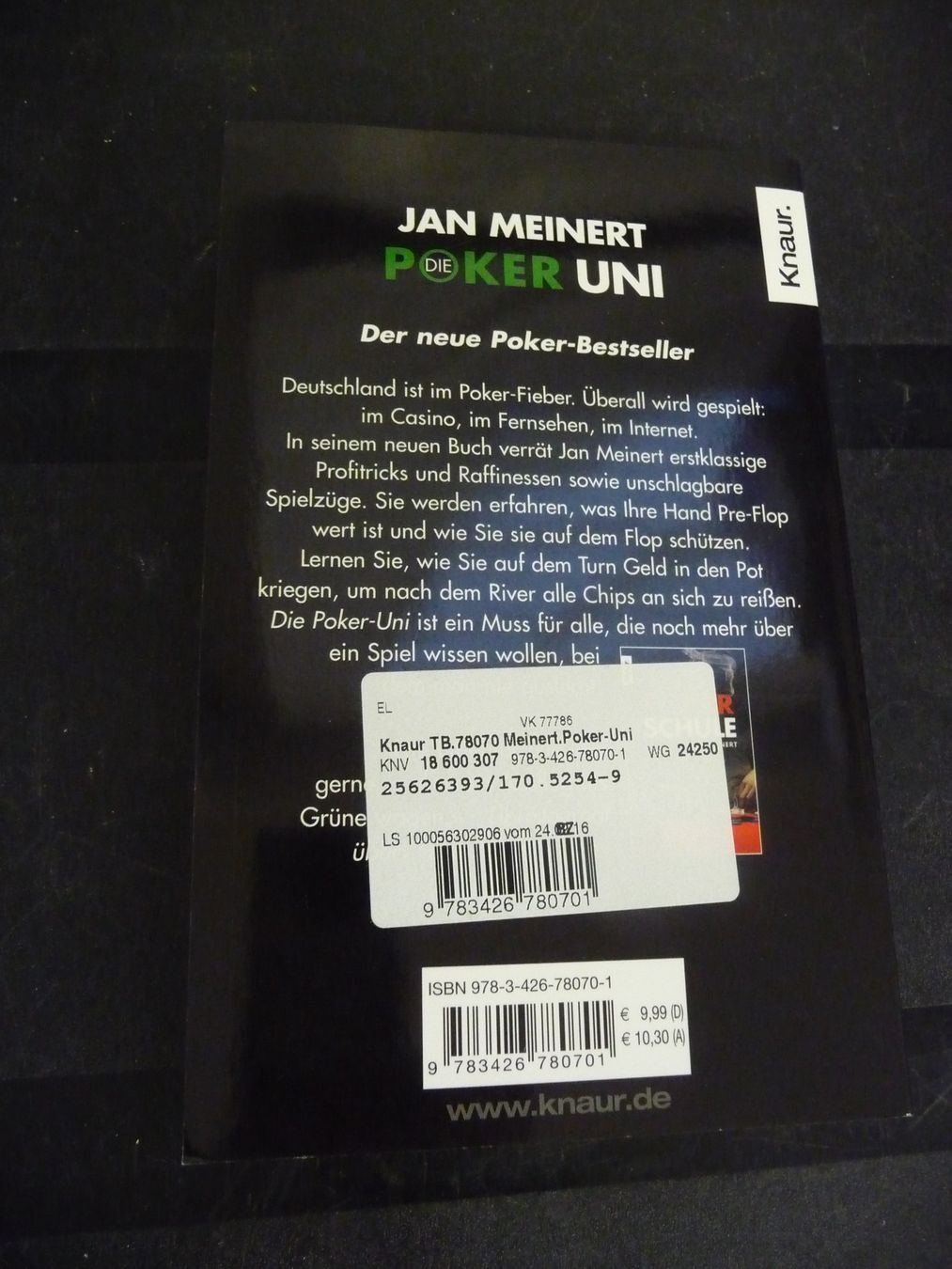 Libri: Buch: Die Poker Uni Jan Meinert – Usato da Rafz venduto da Powacaddy 1