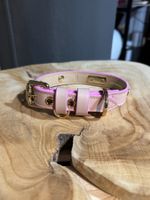 Lederhalsband Hund Echtleder handgemacht S  ROSA