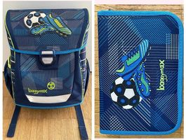 blauer Kinder Schulrucksack und -etui baggymax