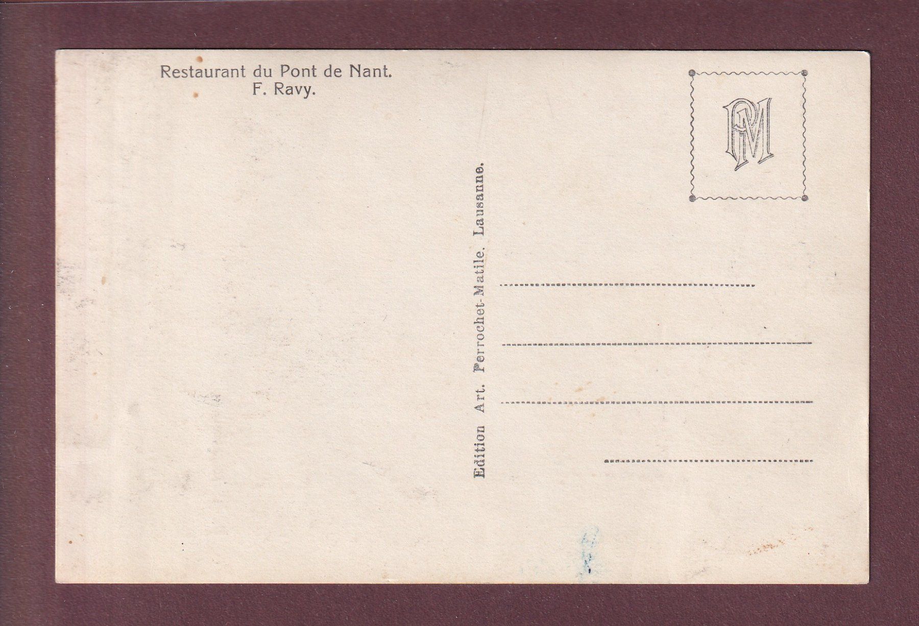 Ansichtskarten: NANT et Dents de Morcles – Gebraucht aus Pully von nicecards 1