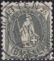 67C mit Vollstempel Muttenz 17.4.1895, Kat. SBK 26 Fr. 10.00