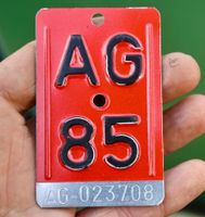 Velonummer AG 85 von 1985 - Aargau -  023708