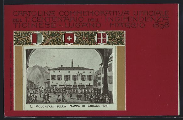 Cartes postales: Lugano, Li Volontari sulla Piazza – D'occasion à Berlin par bartko-reher