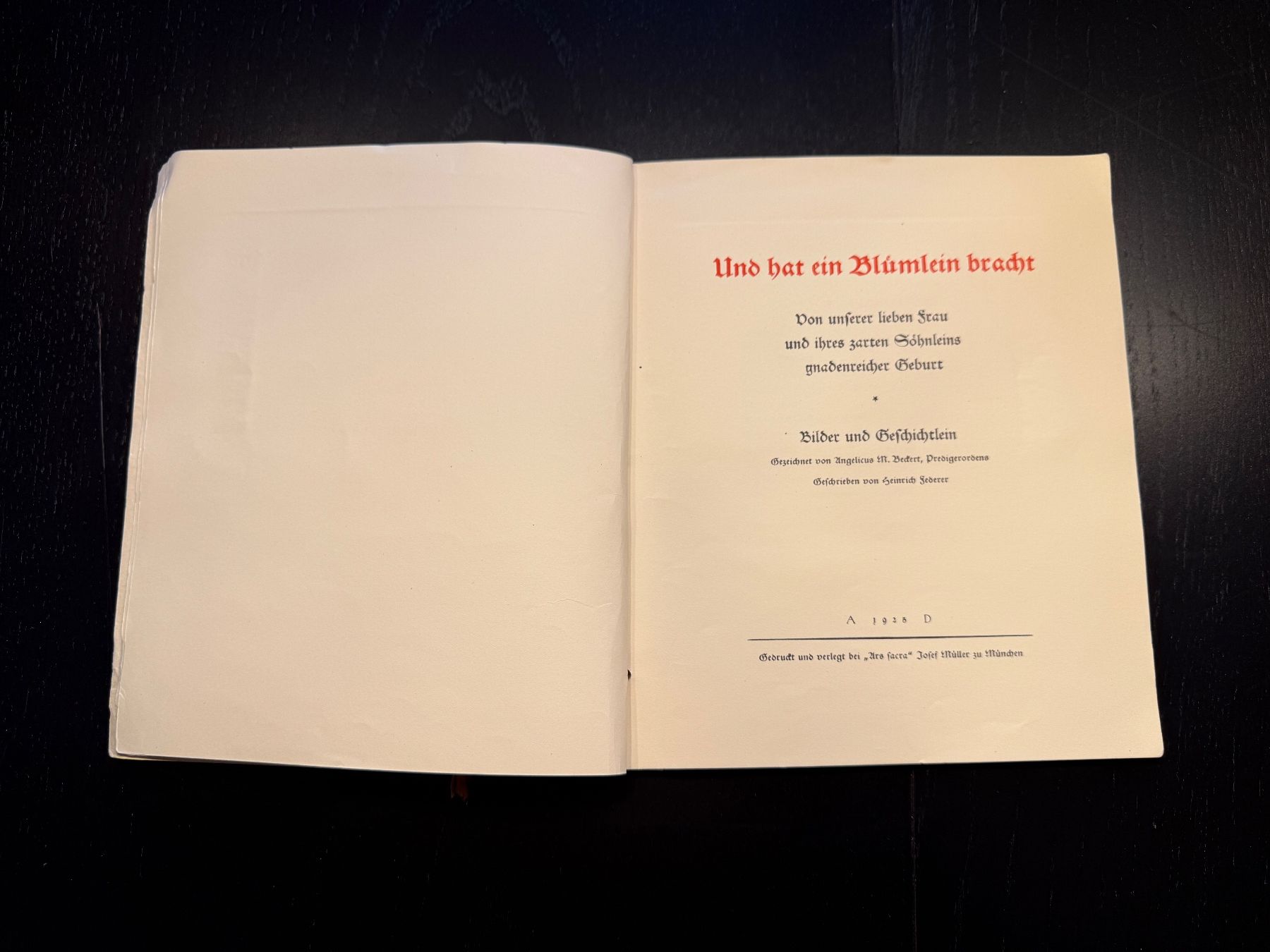 Libri: Altes Buch: "Und hat ein Blümlein bracht" Maria Bilder – Usato da Erstfeld venduto da Mario_boe0 1