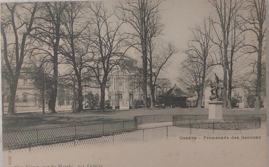 Cartoline postali: GENÈVE - Promenade des Bastions – Usato da Delémont venduto da Domdom1
