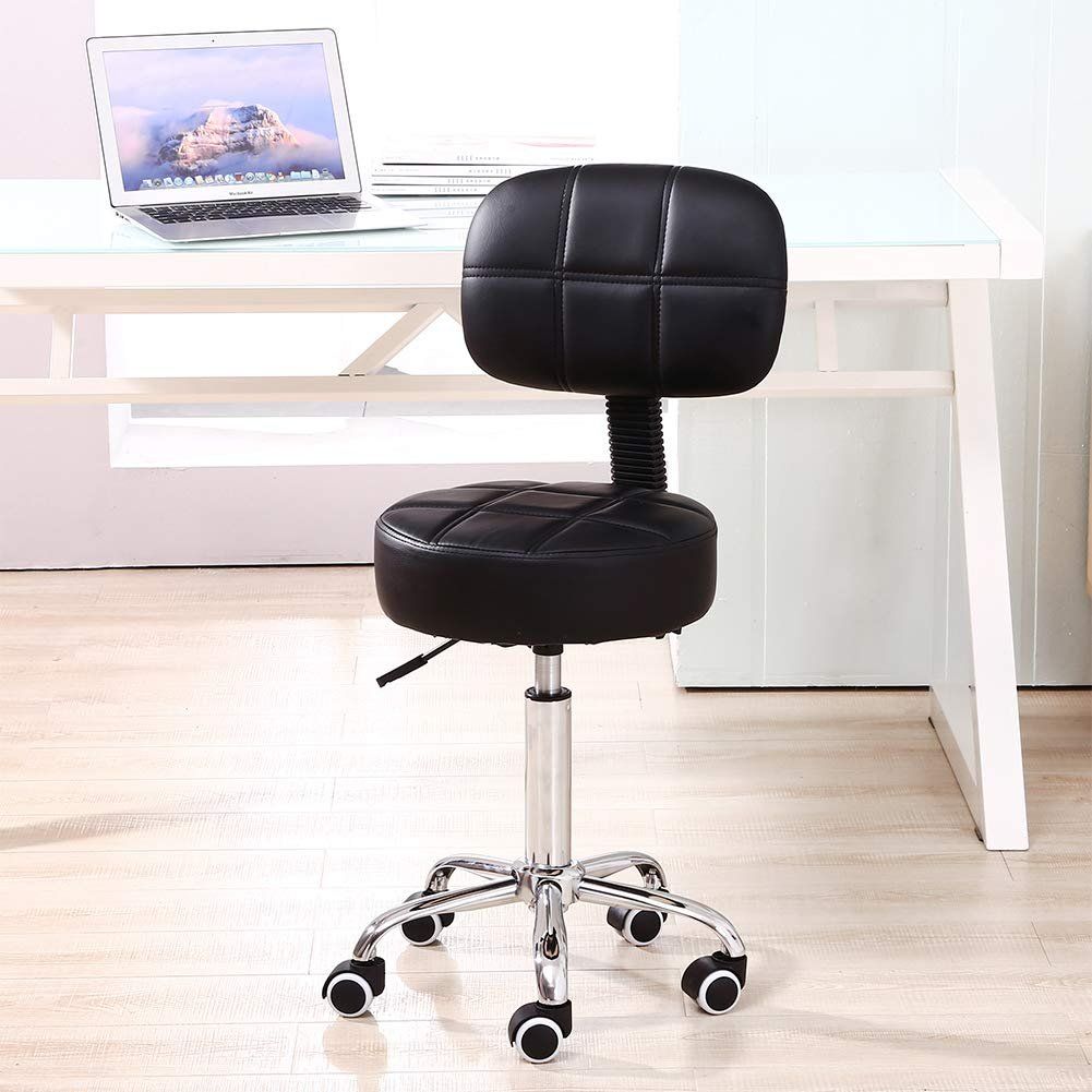 Hocker: Rollhocker Arbeitshocker Drehhocker Rückenlehne bis 136kg – Neu und originalverpackt aus Basel von EchoPeak 1