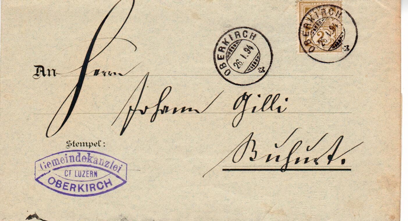 Tutti i francobolli: Oberkirch 1894 – Usato da Wolhusen venduto da Curver9