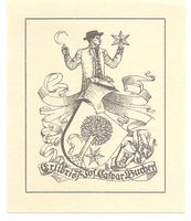 Exlibris héraldique ancien pour Caspar Bücher 1944