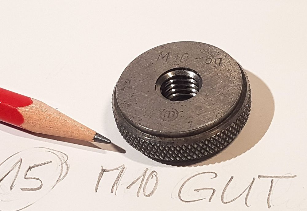 LMW Gewindelehrring M 14 X 0,5 – 6g Gut – Feingewinde-Prüfring
