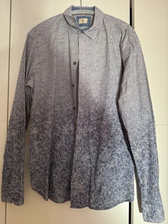 QI Hemd, Herrenhemd, Grösse xl blau-weiss gemustert,m