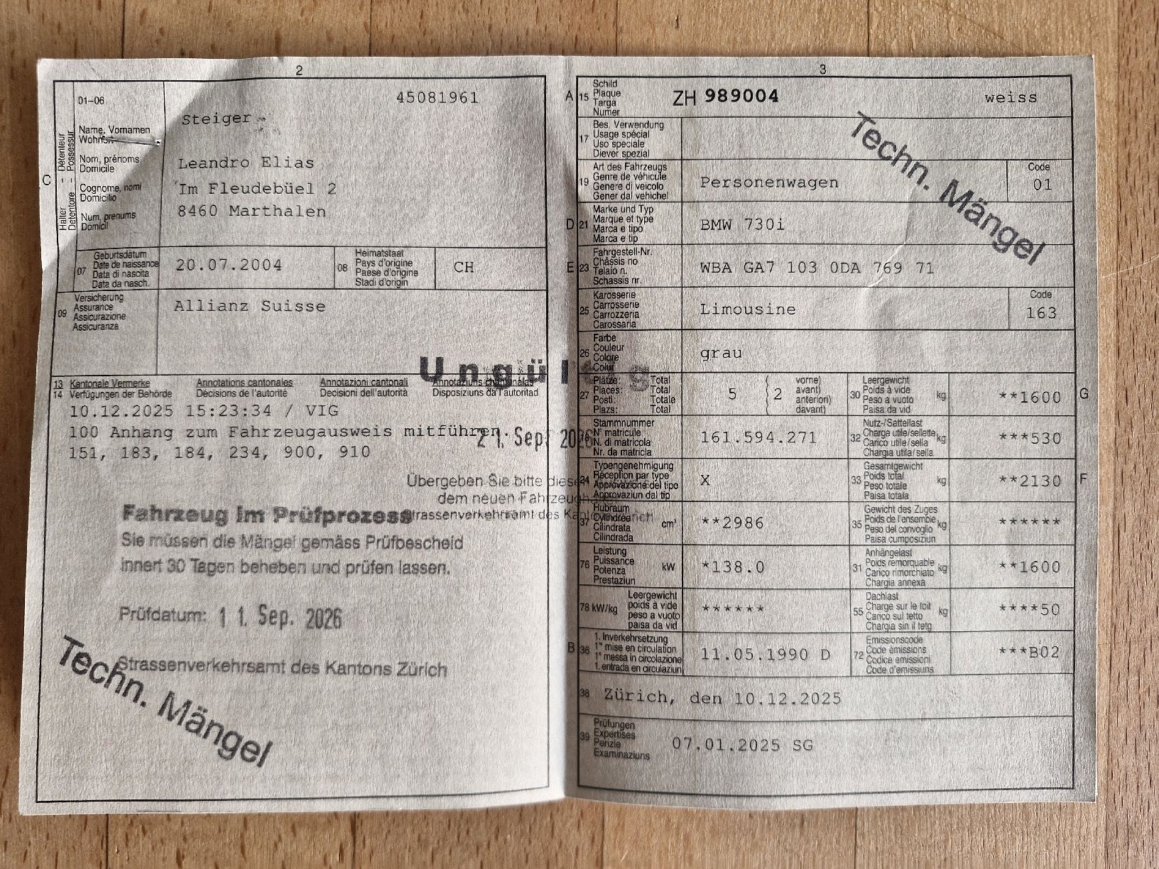 BMW Autos: BMW 730i E32 (M30 B30) - Oldtimer – D'occasion à Marthalen par lel_g25m 8