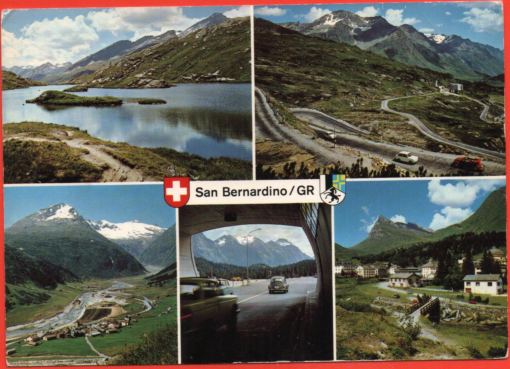 Cartes postales: SAN BERNARDINO GR Auto, VW-Käfer – D'occasion à Jona par philajona