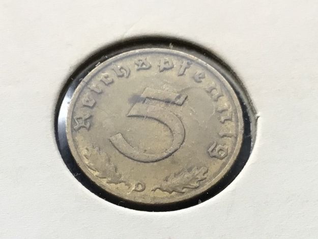Alle Münzen: Drittes Reich 5 Reichspfennig 1937 D – Gebraucht aus St. Margrethen SG von alfapeugeot10 1