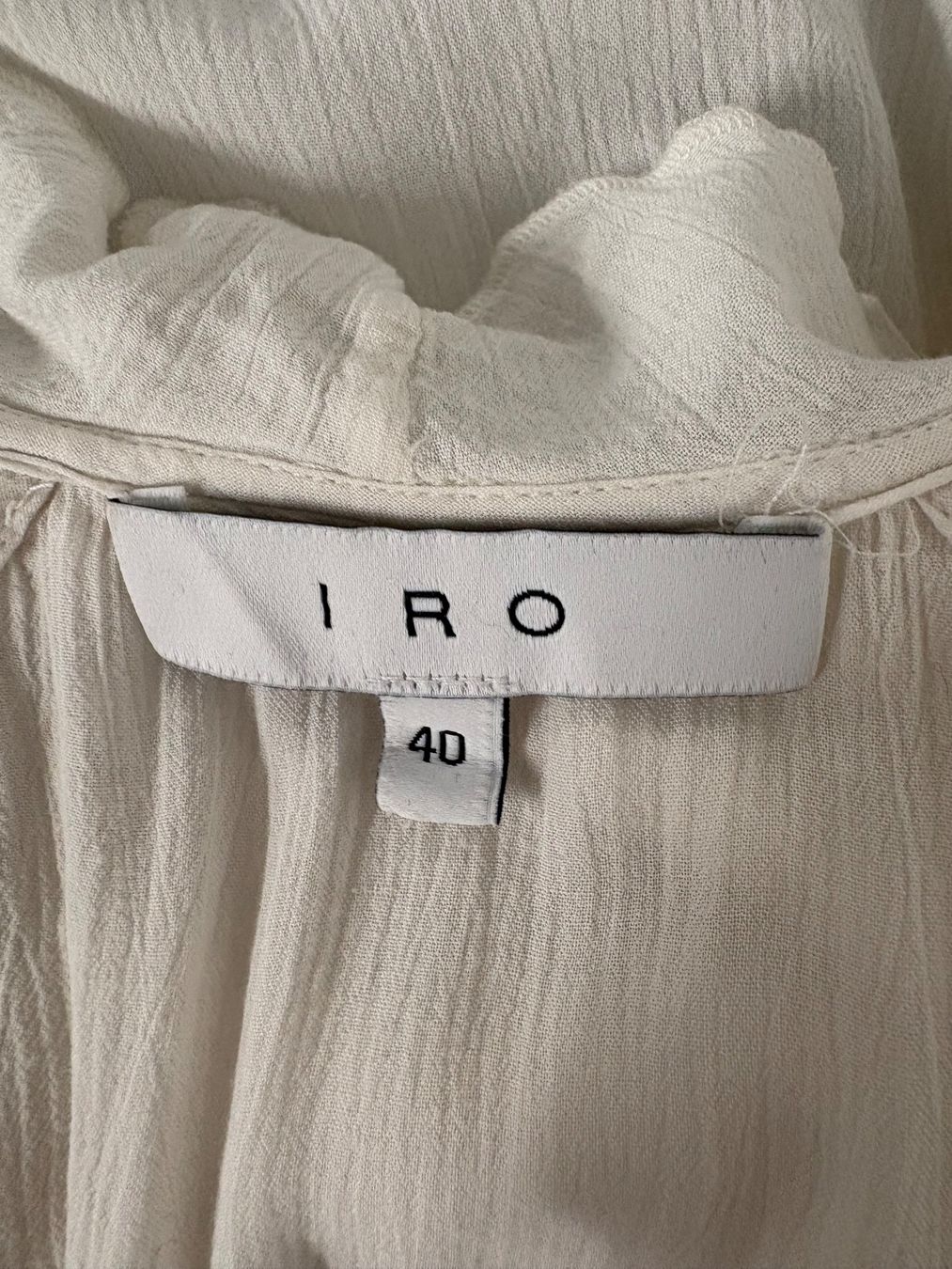 Iro Camicette: IRO romantische Bluse Top Gr. 40 creme Rüschen Boho – Usato da Regensdorf venduto da secondchancefashion 5