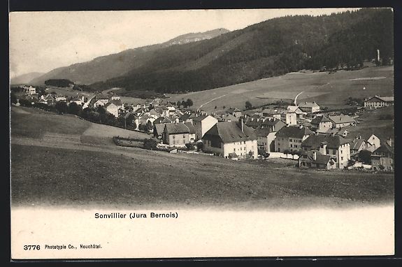 Cartoline postali: Sonvilier /Jura Bernois, Teilansicht mit – Usato da Berlin venduto da bartko-reher