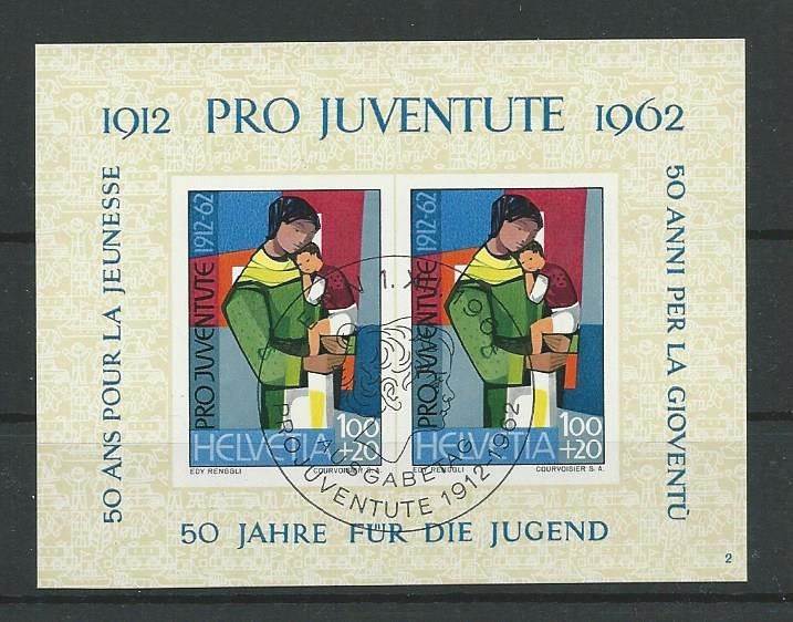Tutti i francobolli: 1962 PJ Nr. J199 Block mit ET – Usato da Basel venduto da Melphi
