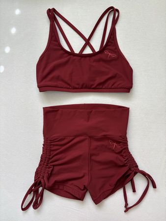 Pole Dance Outfit (Burgundy, Grösse S)