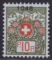 Portofreiheit Plattenfehler ZNr. 9.2.01b ungebraucht *