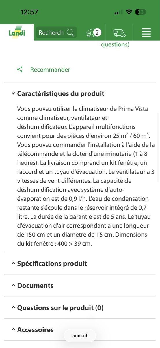 Climatiseurs: Climatiseur mobile – Neuf (Voir description) à Bassecourt par Sch.phil 1