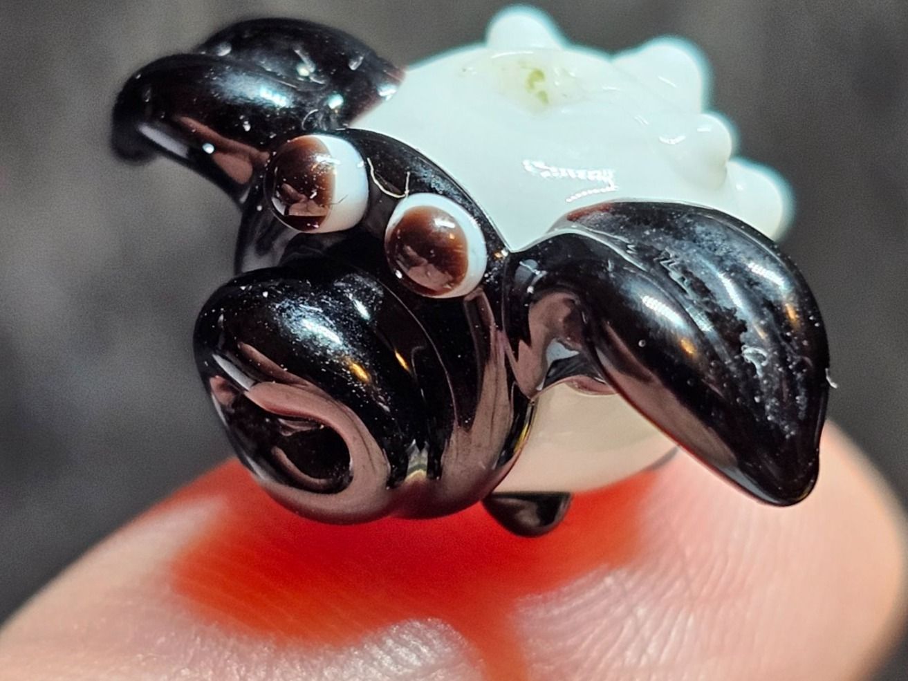 Perle (finte): 1 Lampwork Zwisch Elemente Schaff Olive Kette Basteln Perlen – Nuovo (secondo la descrizione) da Riedt b. Erlen venduto da Gottestraene