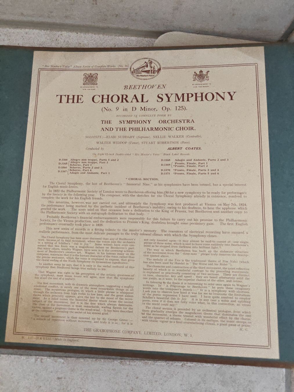 Dischi in vinile: Beethoven Schellackplatte "Choral" Symphonie, Op. 125, – Usato da Erstfeld venduto da Bini-CH 1