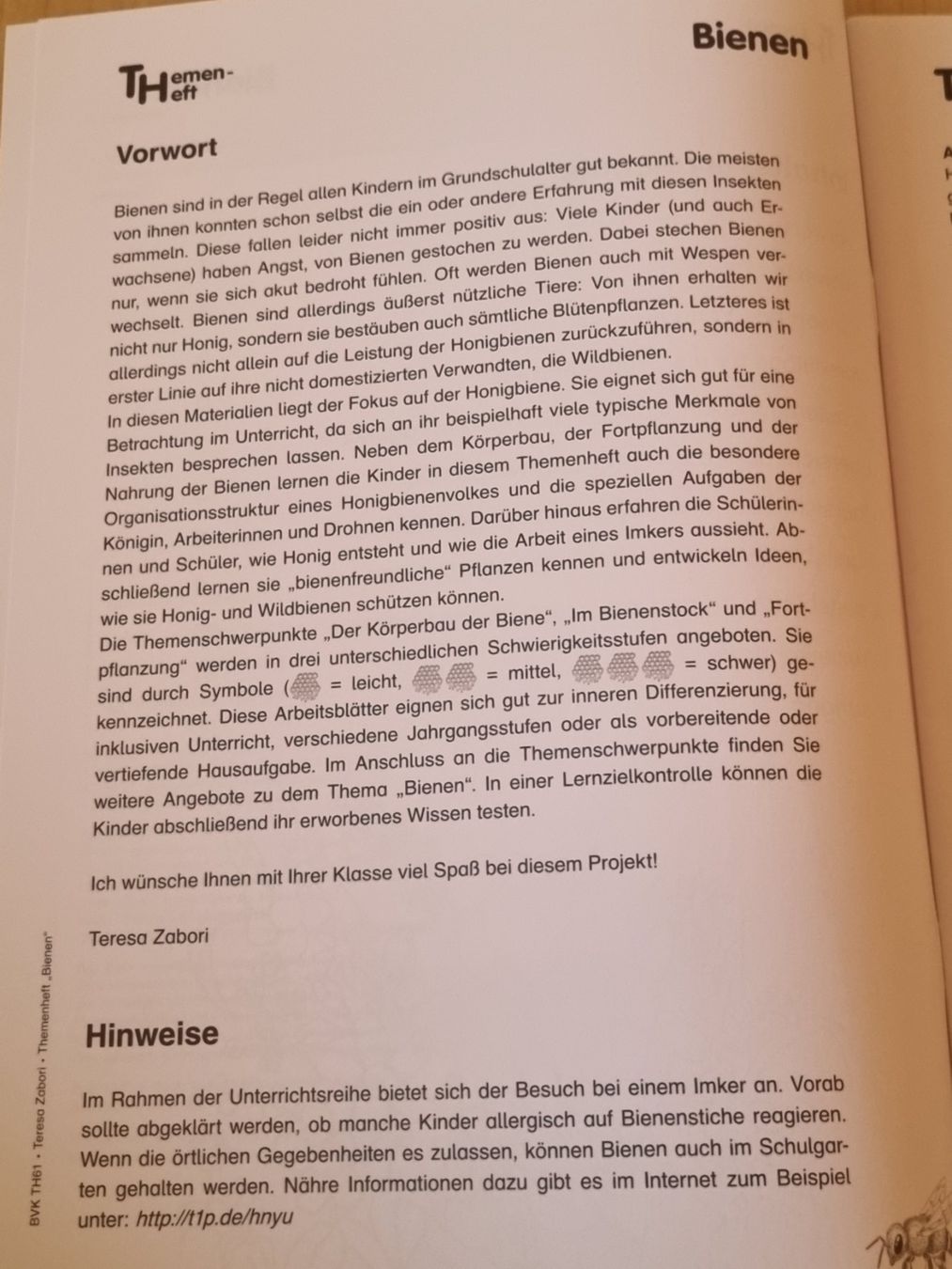 Riviste & Magazine: Themenheft Bienen 1./2. Klasse – Usato da Weite venduto da Nur63 2